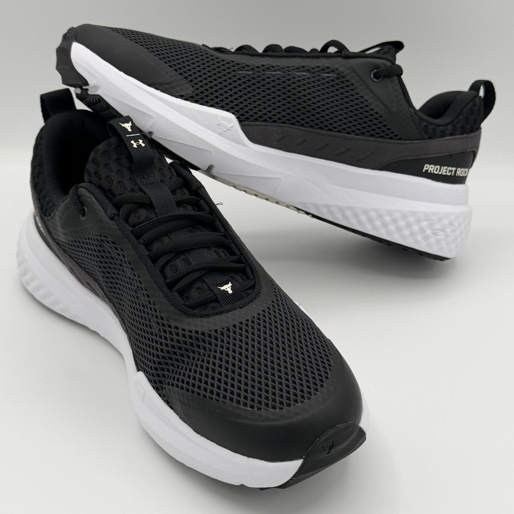 Under Armour Black White Project Rock BSR 5 Training Shoes Women's Size 12